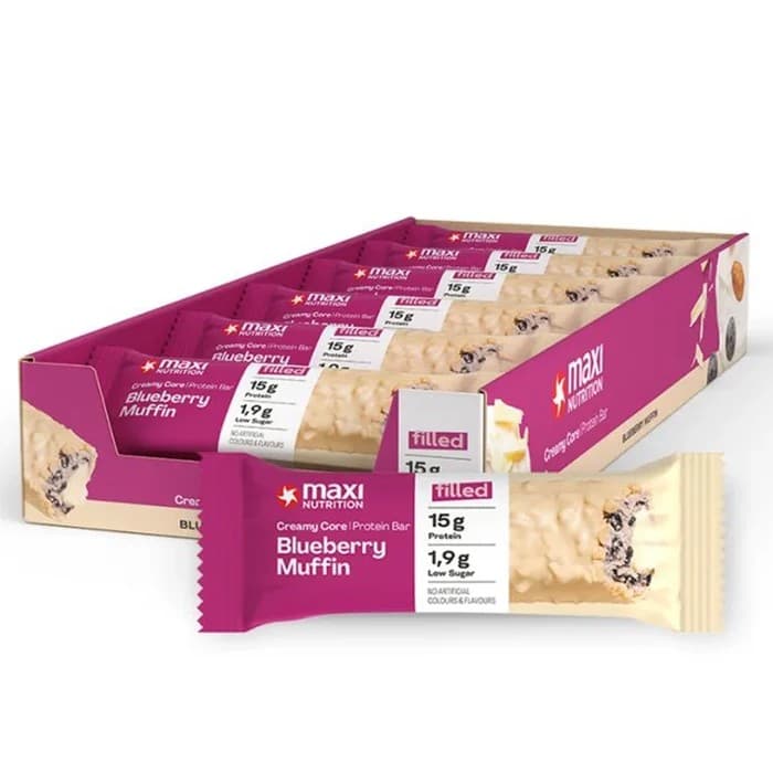 MaxiNutrition - Proteinbar med krämig fyllning - 12 × 45 g – MaxiNutrition förpackning