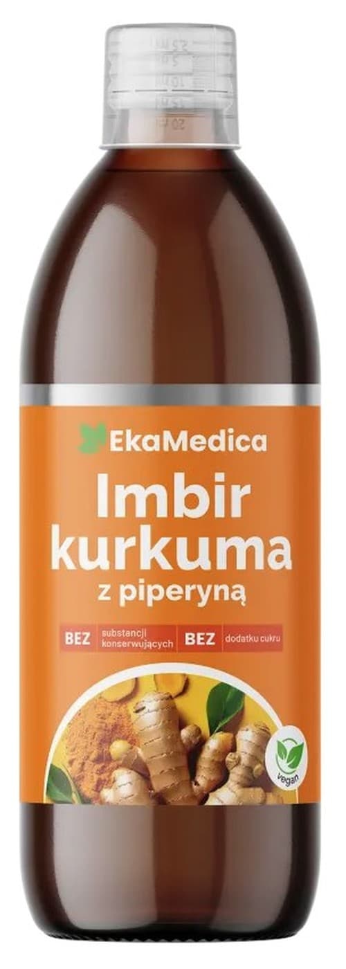 Eka Medica - Ginger Turmeric With Piperine - 500ml – Eka Medica förpackning