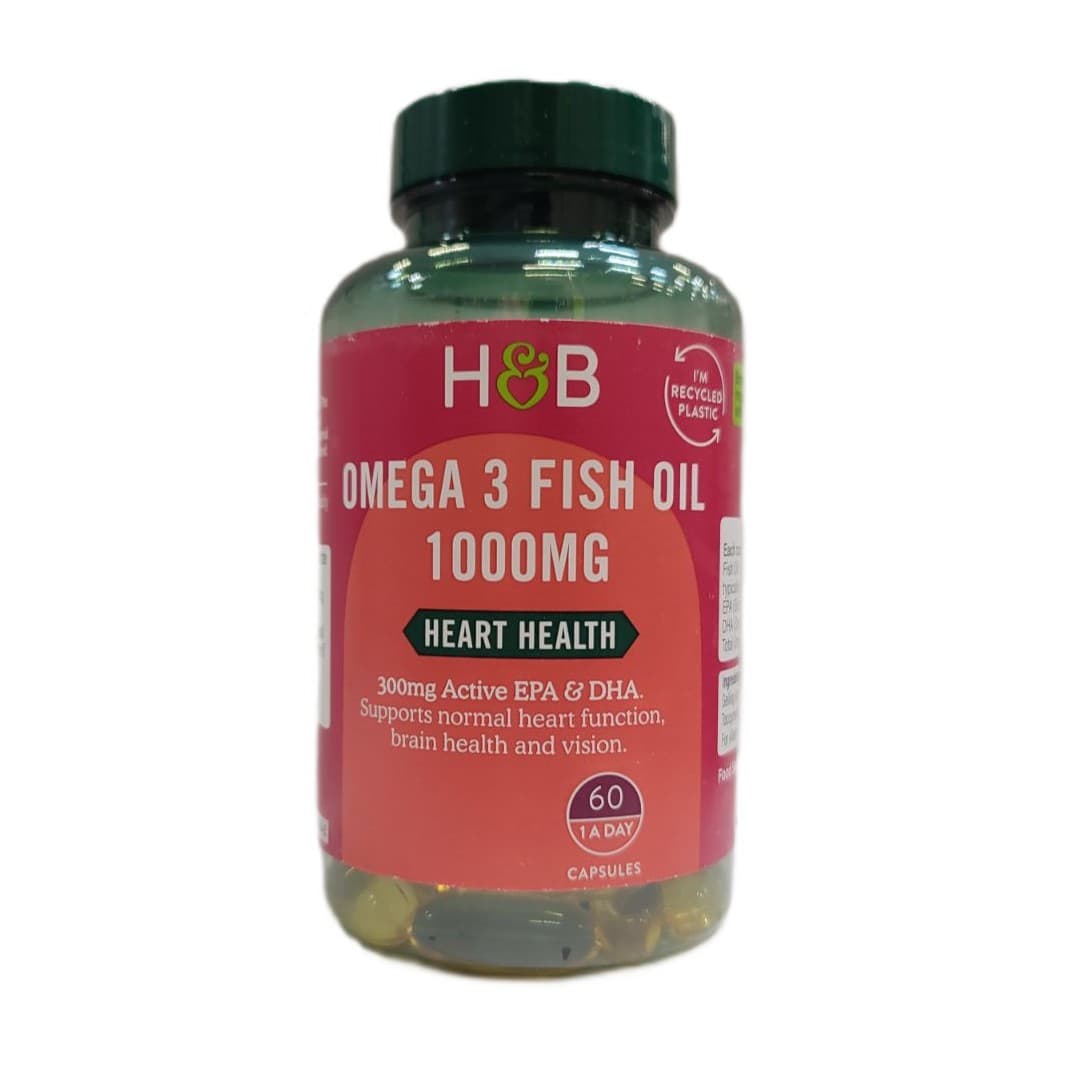 Holland & Barrett - Omega 3 Fish Oil, 1000mg – Holland & Barrett förpackning