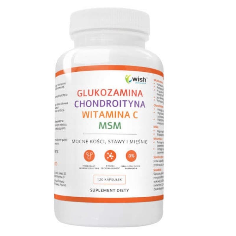 Wish - Glucosamine Chondroitin Vitamin C MSM - 120 Caps – Wish förpackning