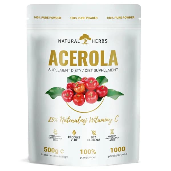 Altopharma - Acerola Luonnollinen Vitamiinijauhe C 500g – Altopharma pakkaus