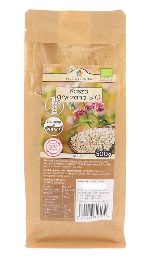 Viisi Vaihetta - Raaka Buckwheat Ekologinen Gluteeniton – Pięć Przemian pakkaus