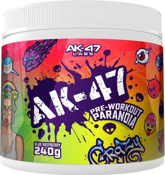 AK47 Labs - Paranoia, för träning - Blå hallon, 240 g – AK47 Labs förpackning
