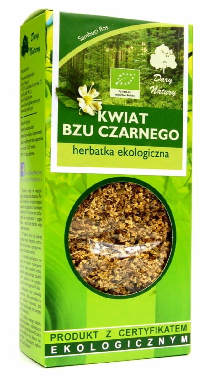 Dary Natury - Elderflower - Herbal Tea - 50g – Dary Natury förpackning