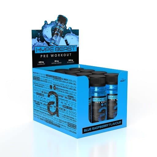 Nanosupps - Hype Beast -juoma Sininen vadelma, 12 × 60 ml