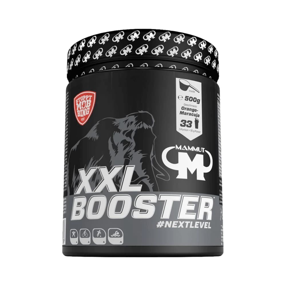 Mammut - XXL Booster - Orange Passion-Fruit - 500g (XXL) – Mammut förpackning