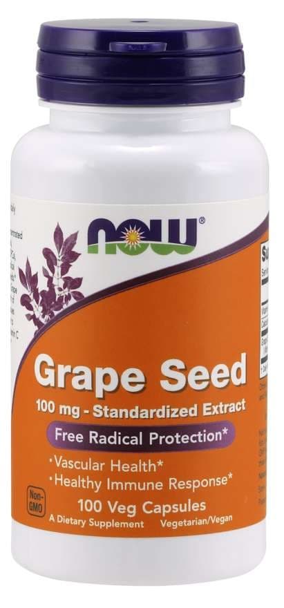 NOW Foods Grape Seed Standardized Extract – NOW Foods förpackning