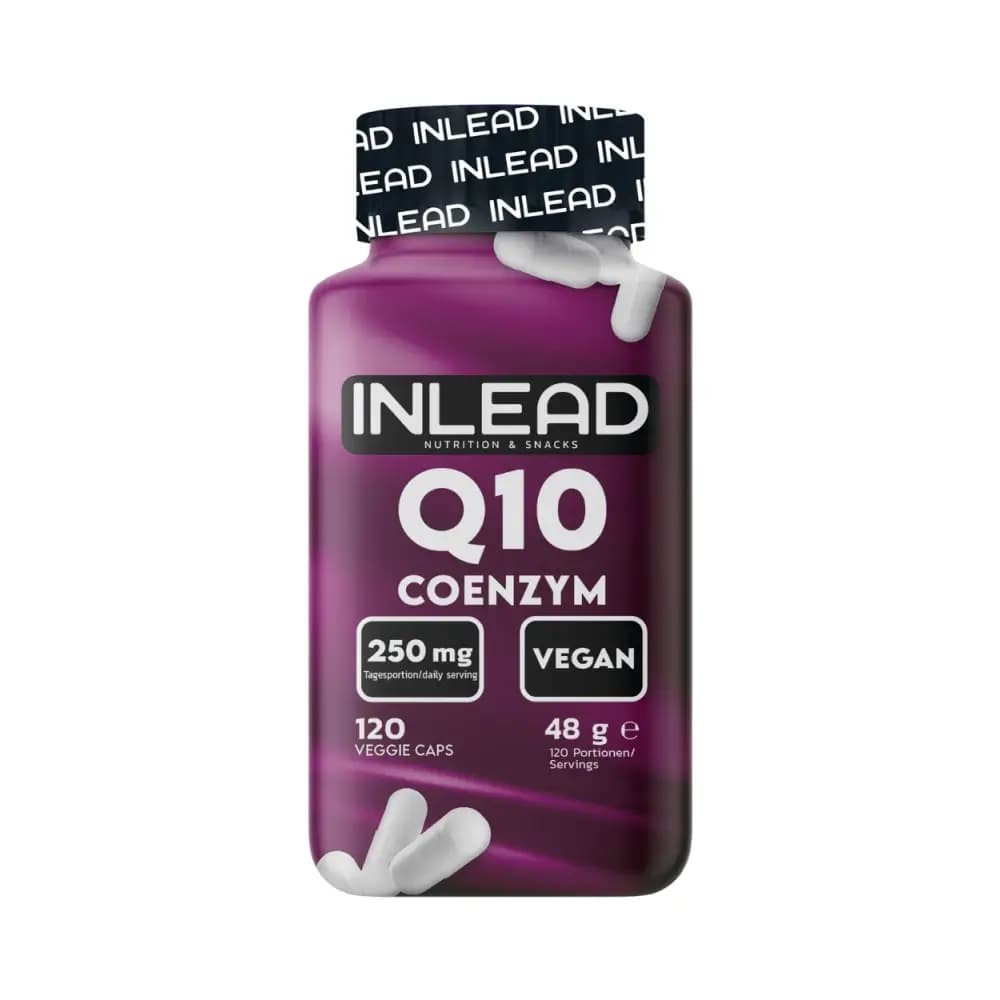 Inlead - Q10 Coenzym - Unflavoured - 120 veggie caps / 48 g – Inlead förpackning