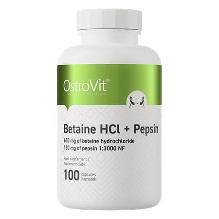 OstroVit - Betaine HCL + Pepsin - 100 Caps – OstroVit förpackning