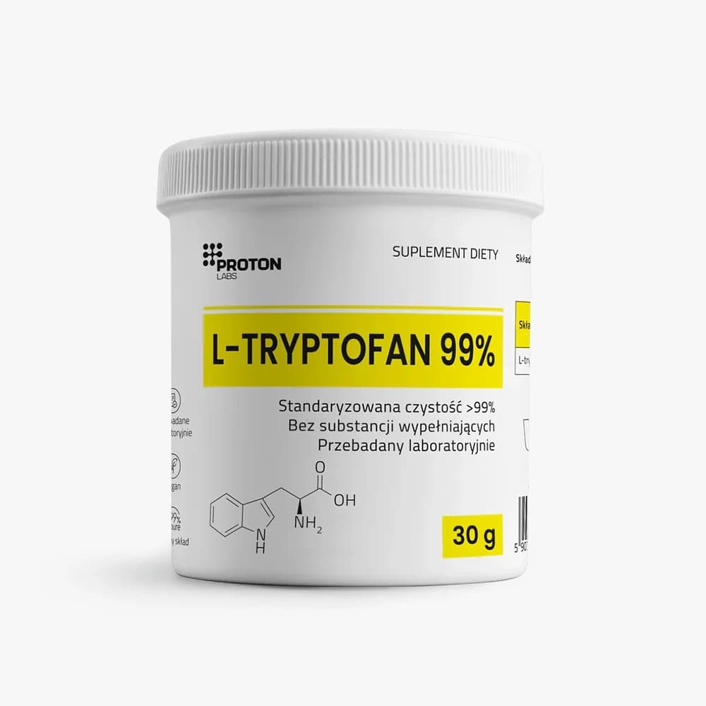 PROTON LABS - Tryptophan Powder 30g – PROTON LABS förpackning