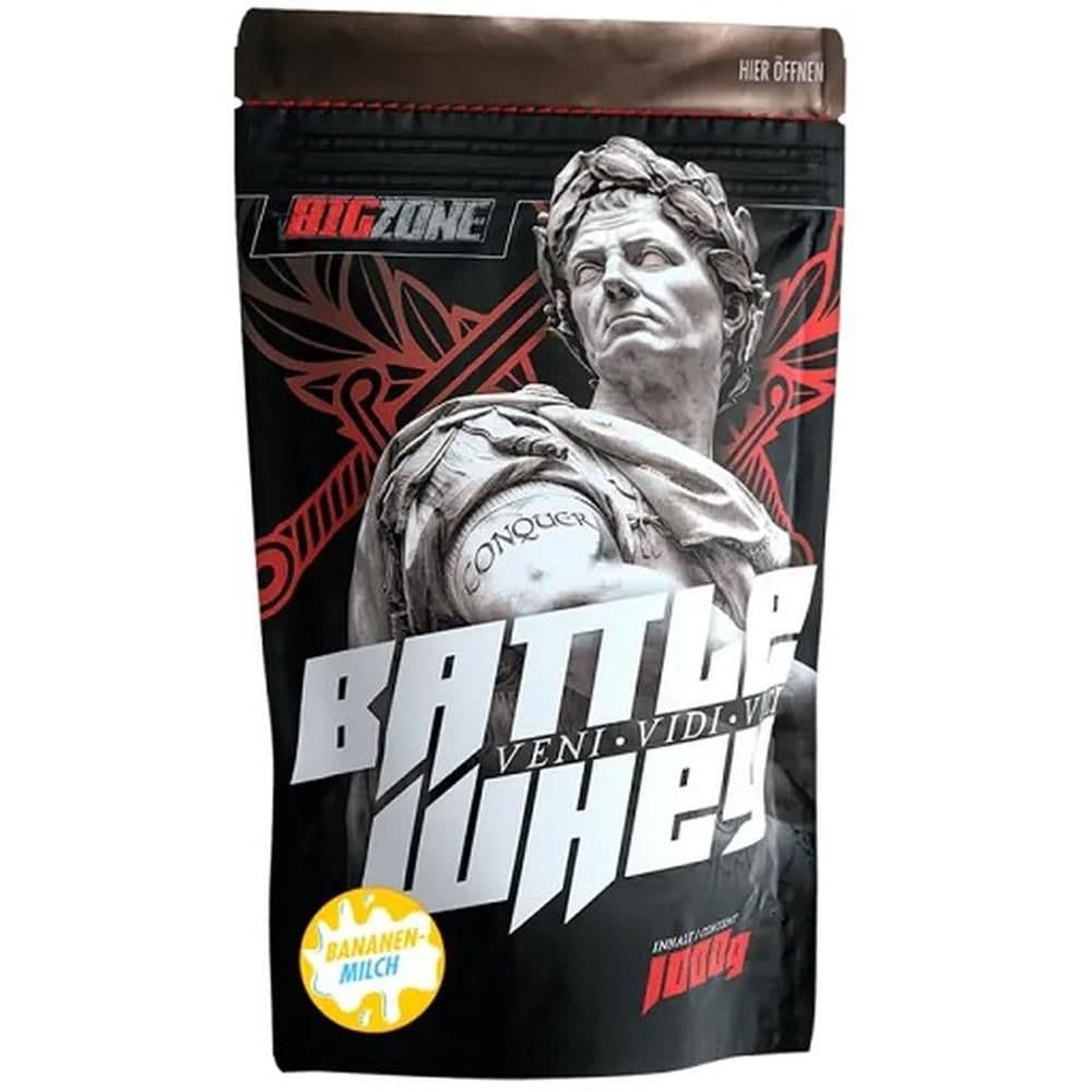 Big Zone - Battle vassleprotein - Bananmjölk, 1000 g – Big Zone förpackning