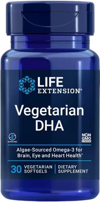 Life Extension - Vegetarisk DHA - 30 kapslar – förpackning