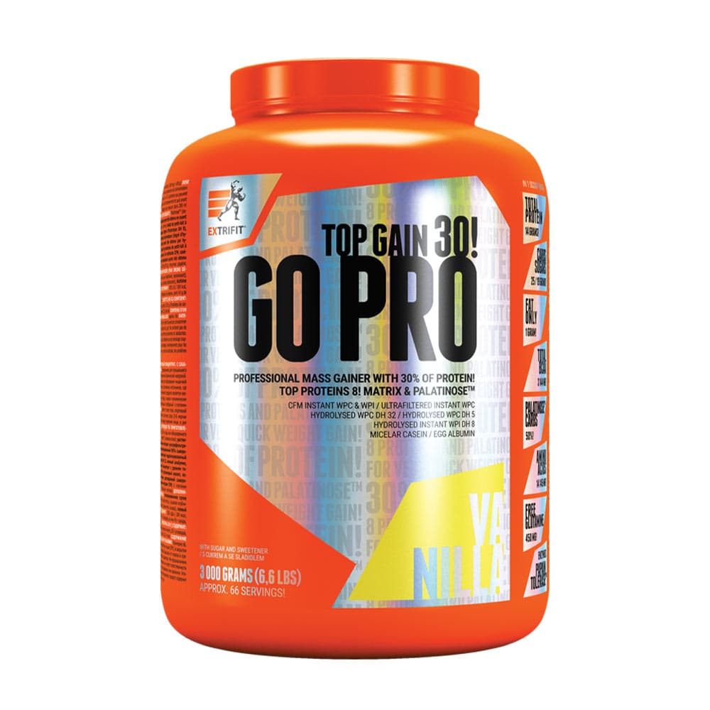 Extrifit Go Pro 30 - GO PRO TOP GAIN 30!, Vanilla - 3000 g