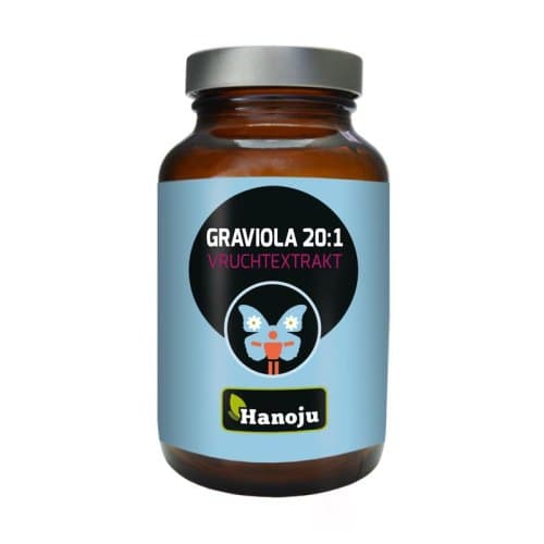 Hanoju - Graviolafruktextrakt - 450 mg, 90 tabletter – förpackning