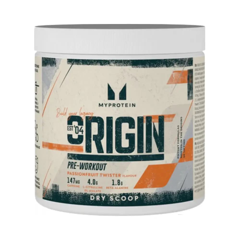 Myprotein Origin Pre-Workout – Myprotein förpackning
