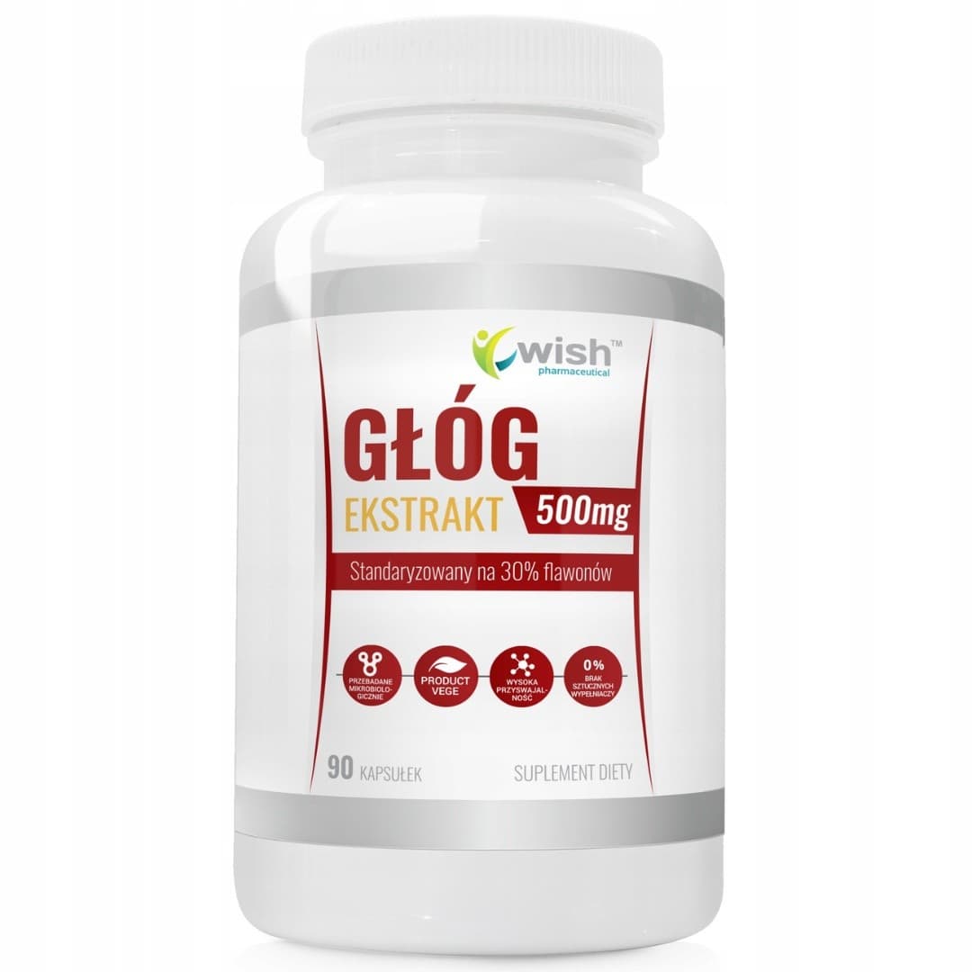 Wish - Hagtorn Ekstrakt 500mg - 90 Kapsler – Wish emballage