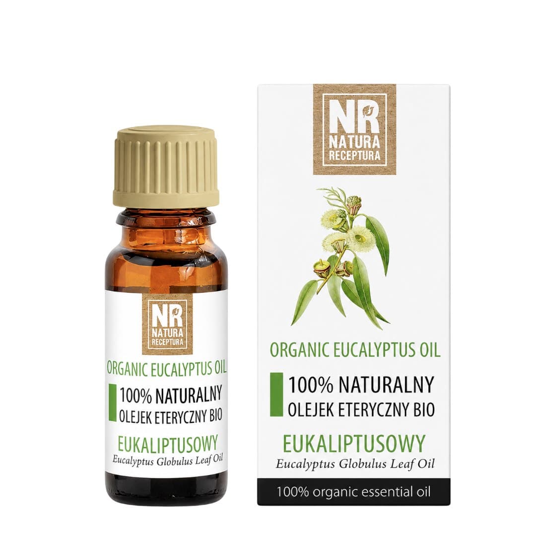 Natura Receptura - Organic Eucalyptus Essential Oil 10ml – Natura Receptura förpackning