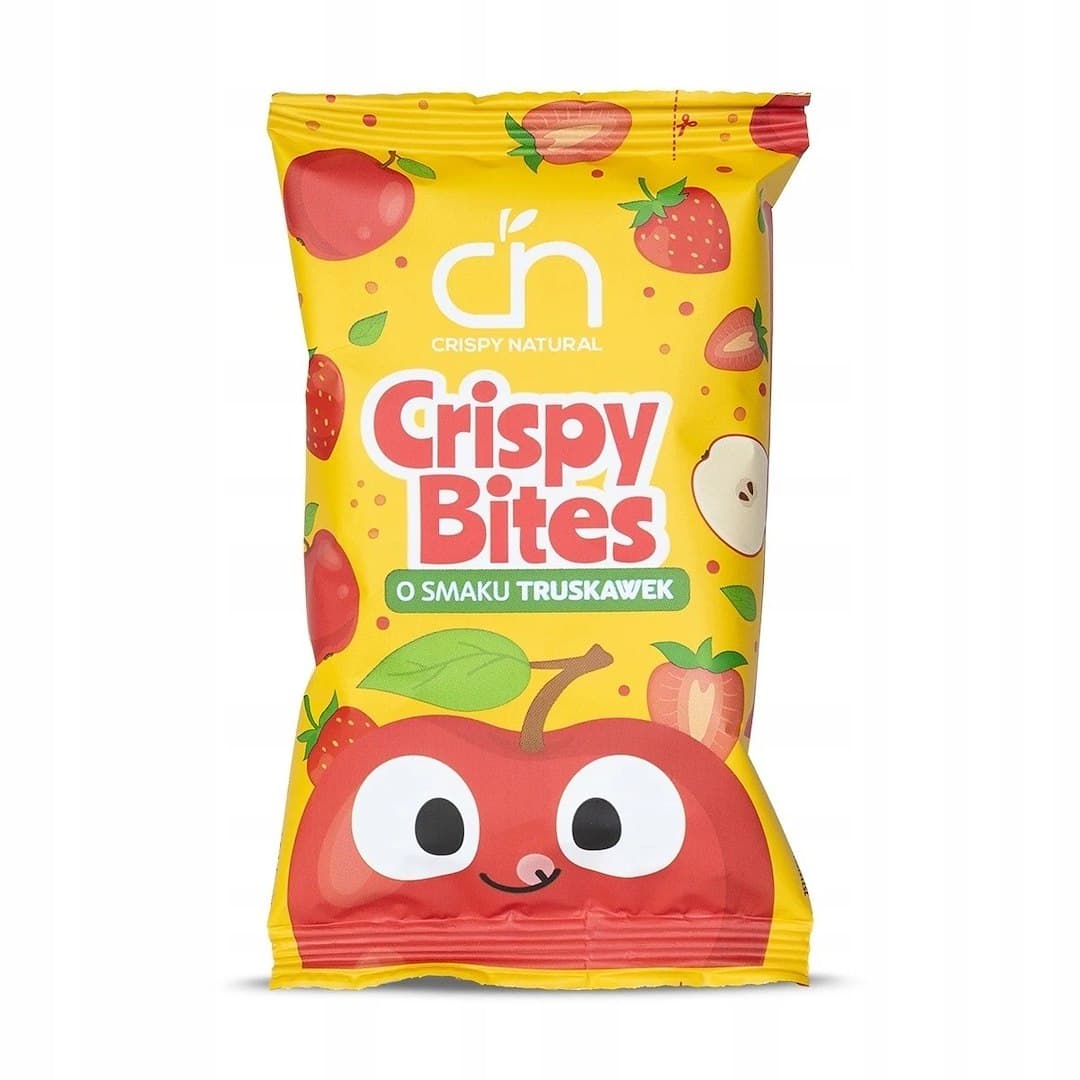 Crispy Natural - Crispy Bites, äpple och jordgubb – förpackning