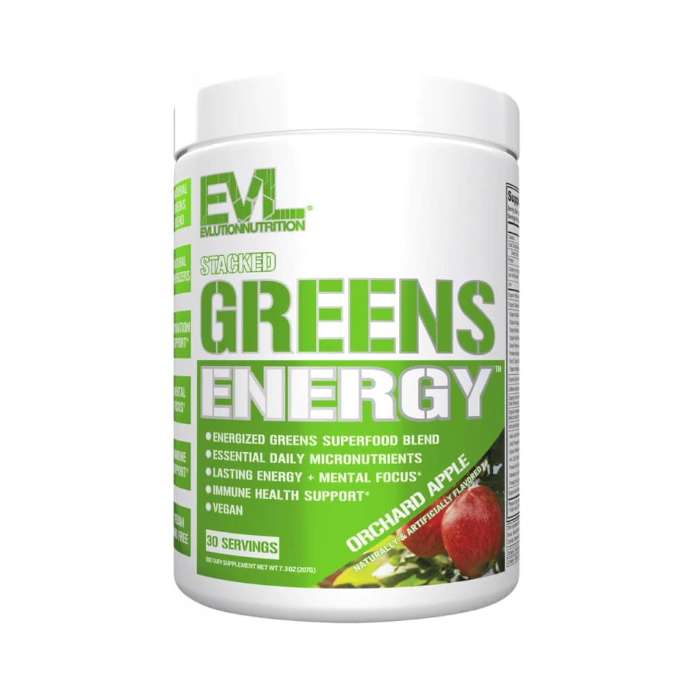 EVLution Nutrition - Stacked Greens Energy - Orchard Apple - 7.3 oz