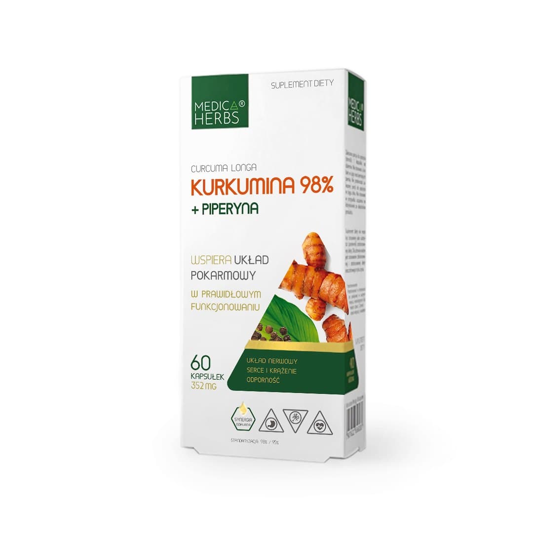 Medica Herbs - Curcumin 98% + Piperine - 60 Caps