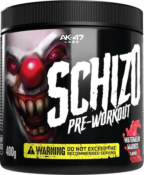 AK47 Labs - Schizo, prestationshöjare före träning - Vattenmelon, 400 g – AK47 Labs förpackning