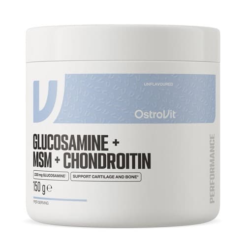 OstroVit - Glukosamin, MSM och kondroitin - Pulver, 150 g – OstroVit förpackning