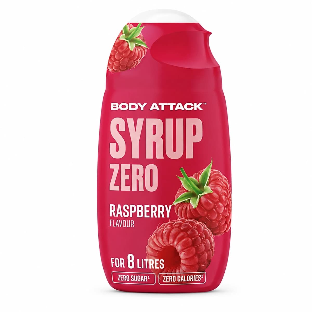 Body Attack - Sirup Zero - Hindbær, 65 ml – Body Attack emballage