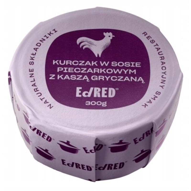 Ed/RED - Kylling i Svampsauce med Boghvede 300g – Ed/RED emballage