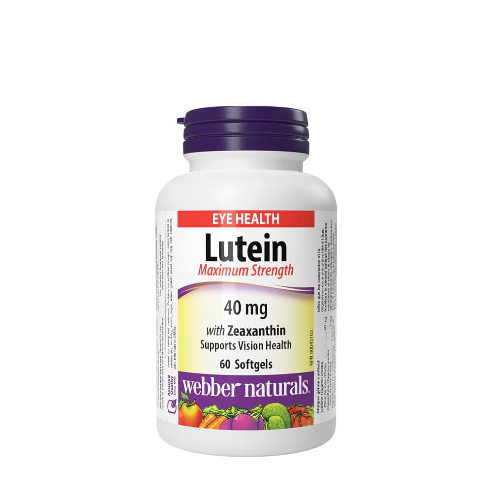Webber Naturals - Lutein - 60 Softgels – Webber Naturals förpackning