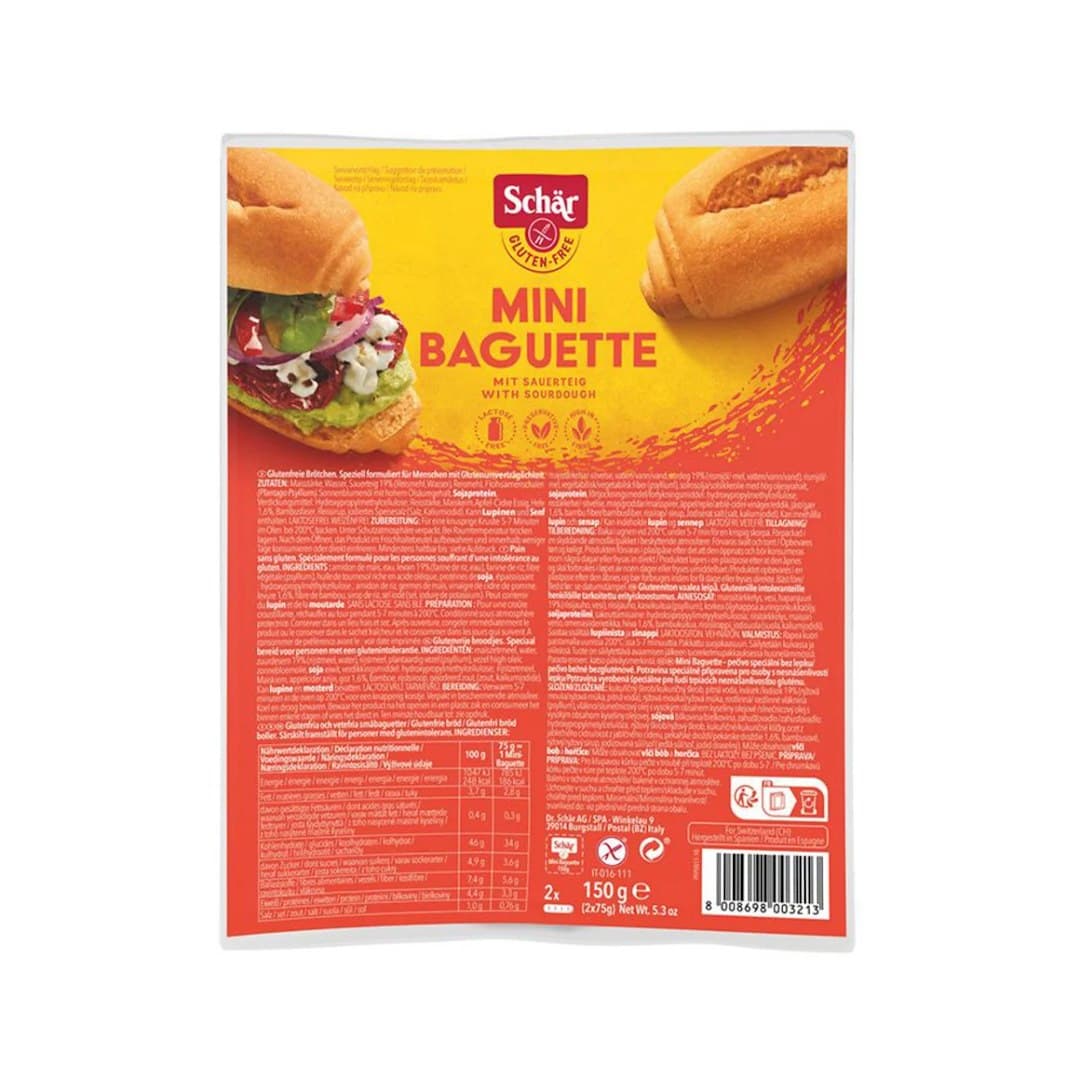 Schar - Mini Baguette - 150g (2x75g) – Schär emballage