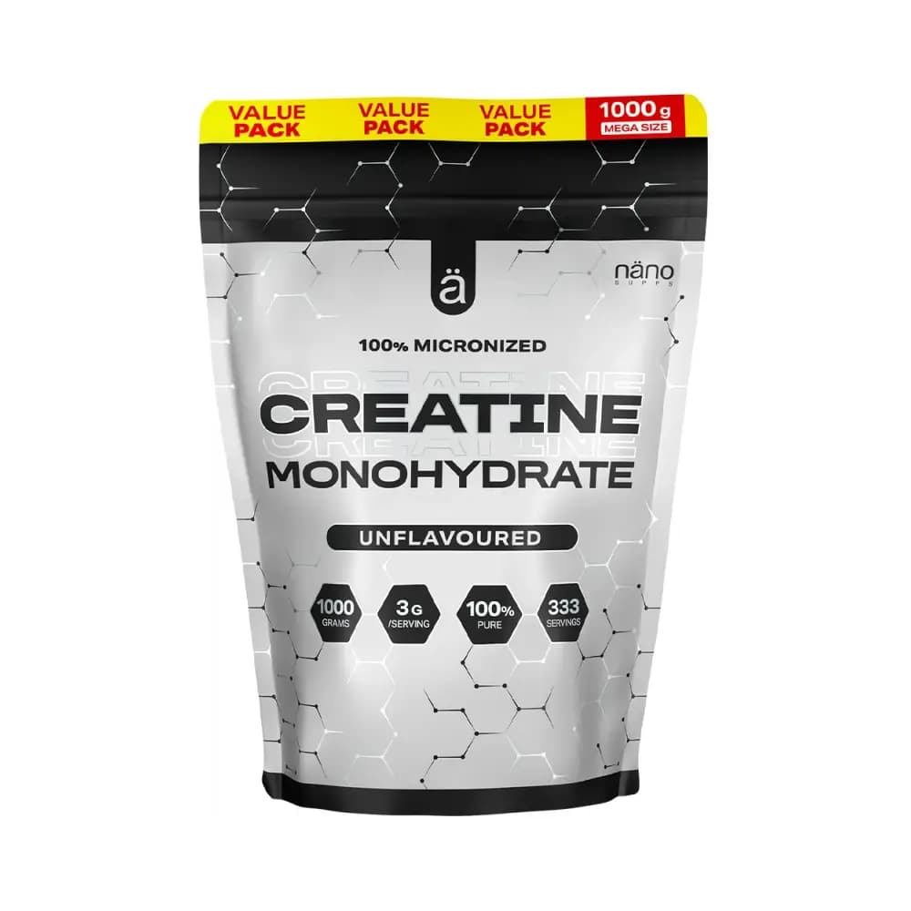 Nanosupps - 100% Micronized Creatine Monohydrate - Unflavoured - 1000g