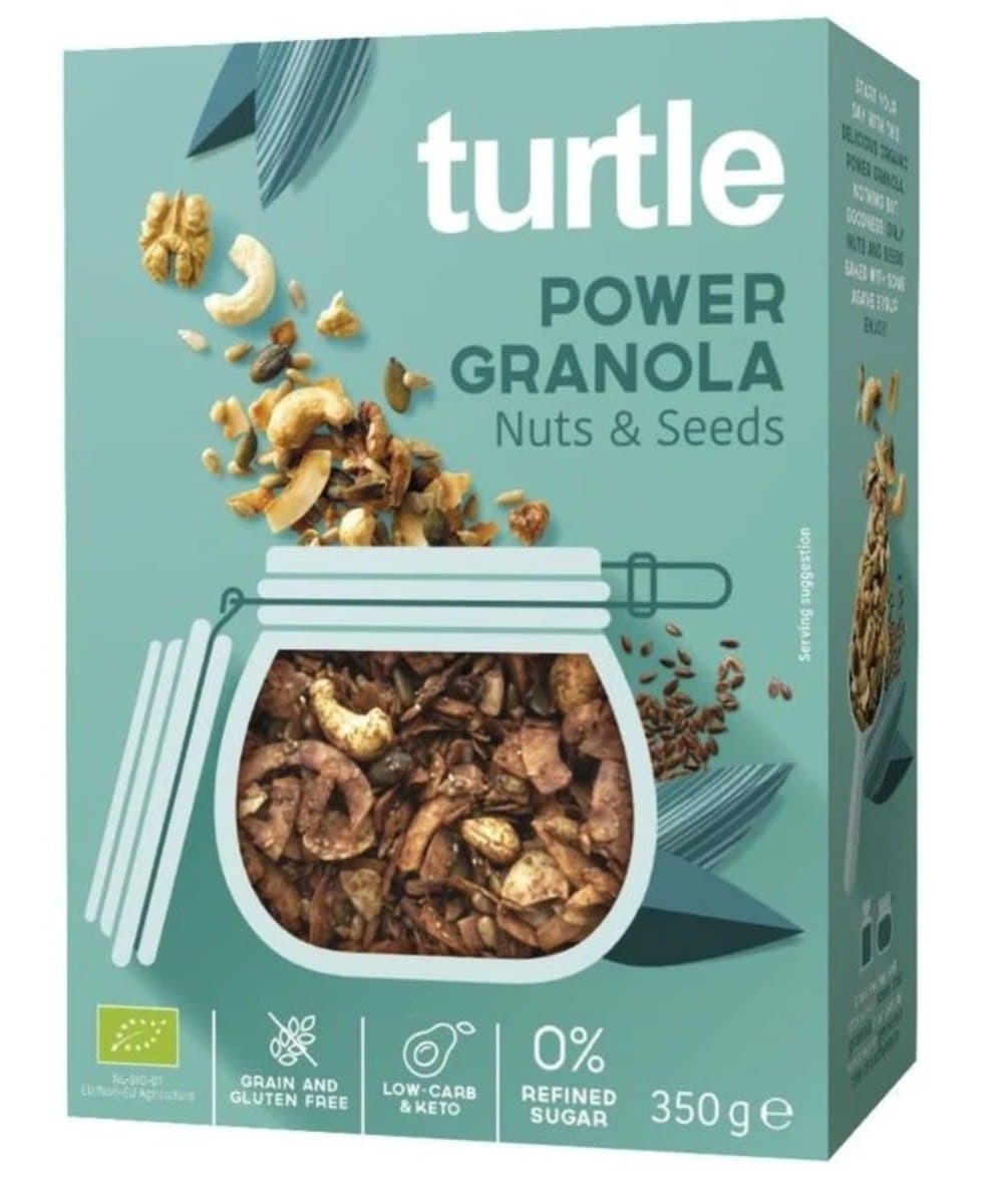 Turtle - Power Granola - 350g – Turtle förpackning