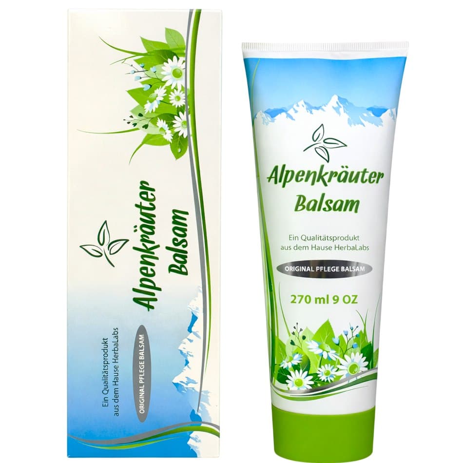 Herbalabs - Alpine Herbs Balsam - 270ml – Herbalabs förpackning