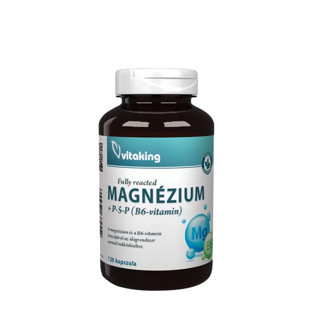 Vitaking Magnesium Bisglycinate + Vitamin B6 (P5P) - 120 Capsules – Vitaking förpackning