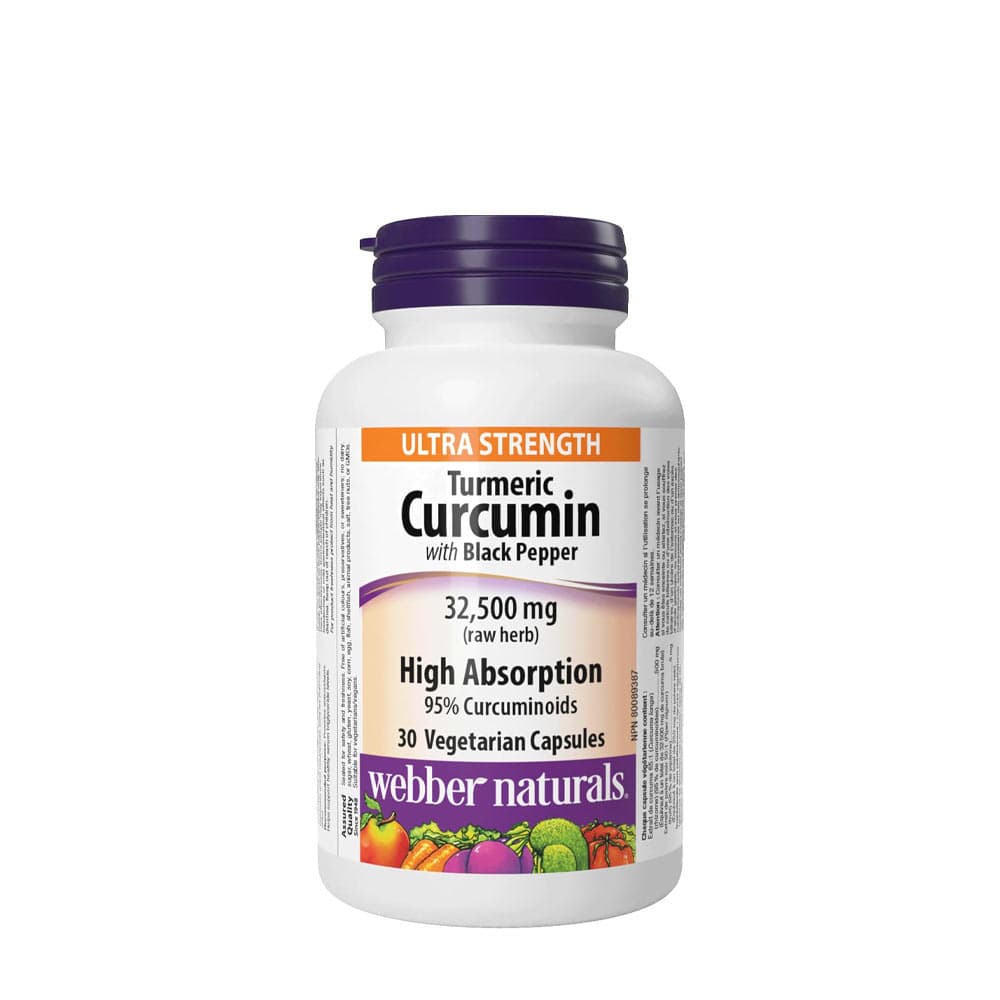 Webber Naturals Turmeric Curcumin with Black Pepper – Webber Naturals förpackning