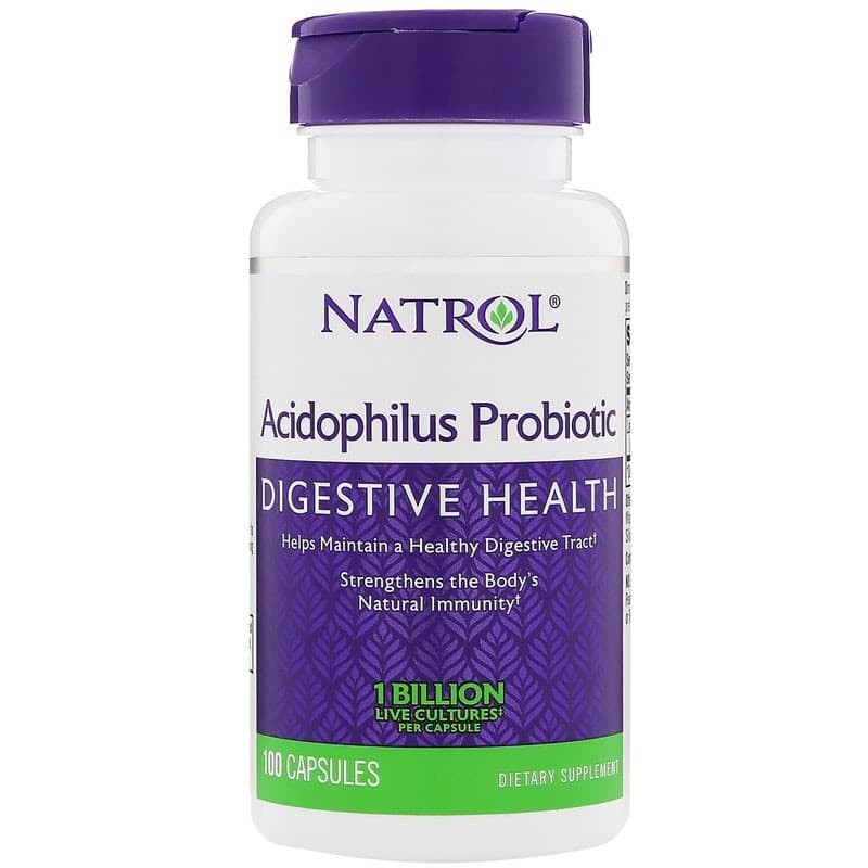 Natrol - Acidophilus Probiootti - 100 Kapselia – Natrol pakkaus