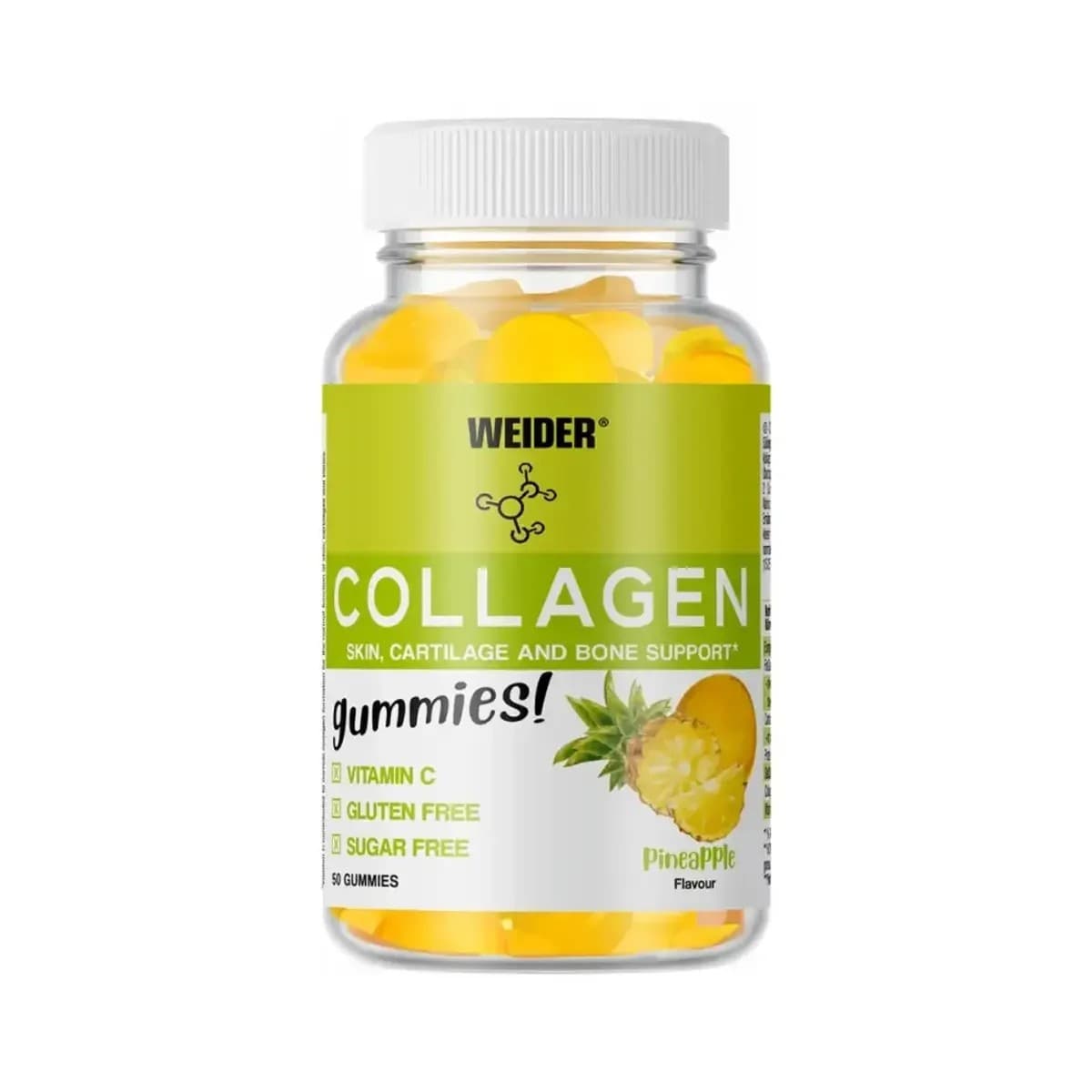 Weider - Kollagen - Ananas, 50 gummies – emballage