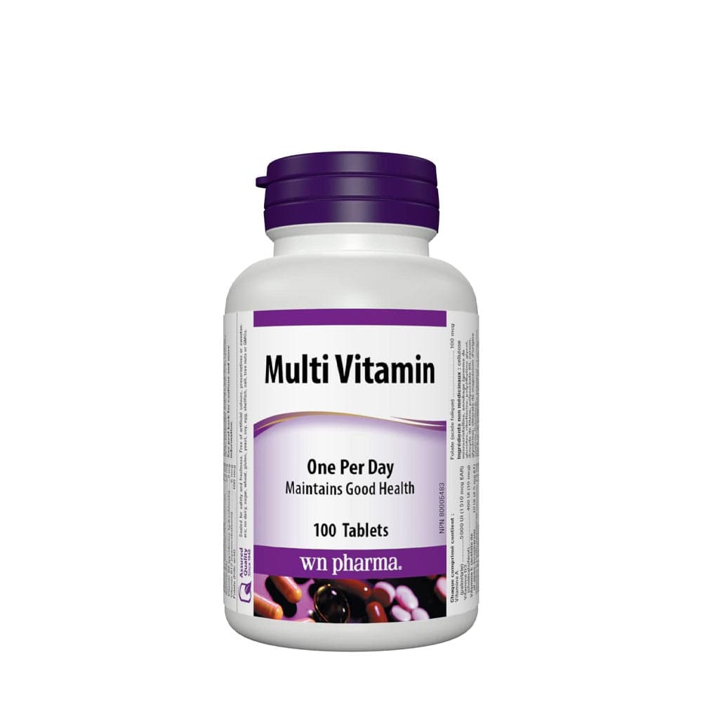 Webber Naturals Multivitamin One Per Day - 100 Tablets – Webber Naturals förpackning