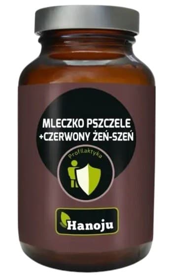 Hanoju - Bidrottninggelé och ginseng - 500 mg, 90 kapslar – förpackning