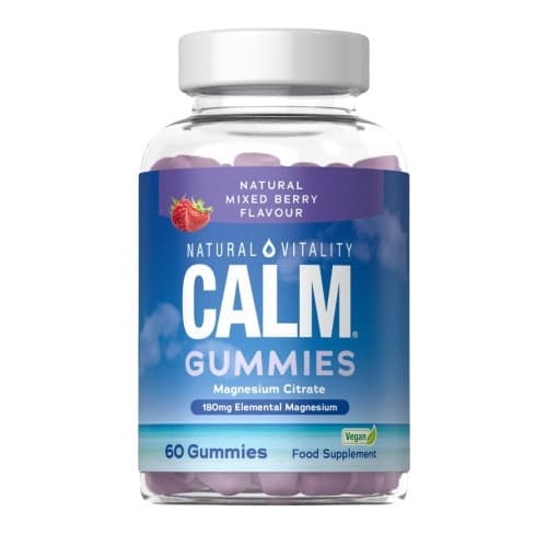 Natural Vitality - Calm Gummies - Stress Relief Mixed Berry - 60 Gummies