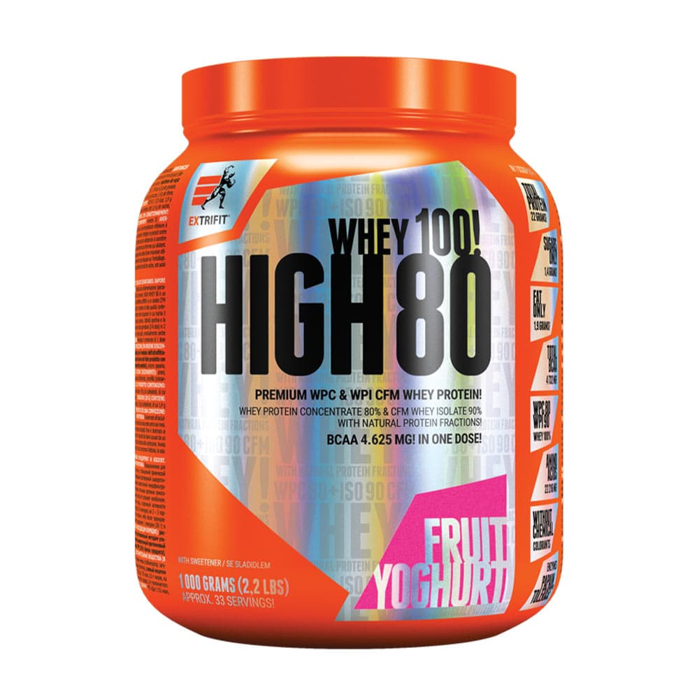 Extrifit High Whey 80 - Yogurtti - 1000 g – Extrifit pakkaus