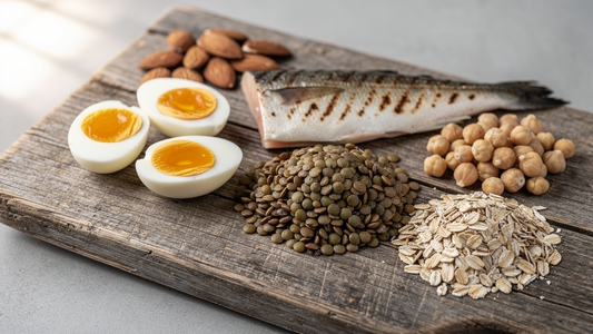 Proteinrika livsmedel som naturligt innehåller aminosyran aspartat