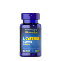 L-Cystein 500 mg – 50 kapslar baksida med näringsinformation