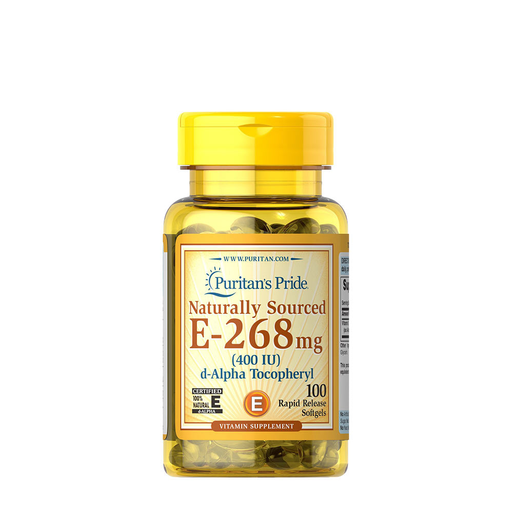 Puritan's Pride Vitamin E 400IU baksida näringsfakta