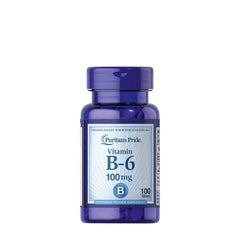 Vitamin B-6 100 mg – baksida med näringsinformation