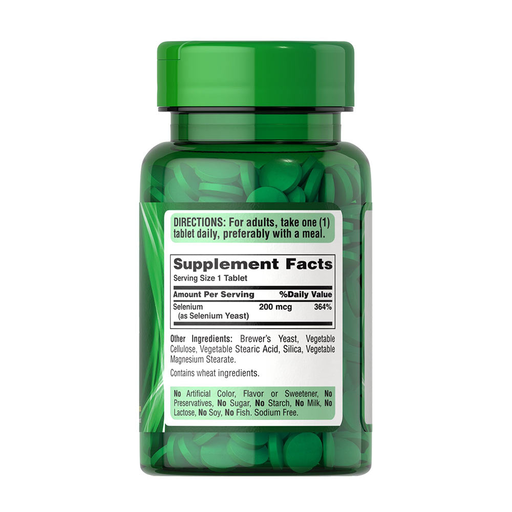 Puritan's Pride - Selen - 200mcg - 100 Tabletter