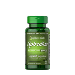 Puritan's Pride Spirulina baksida med näringsfakta