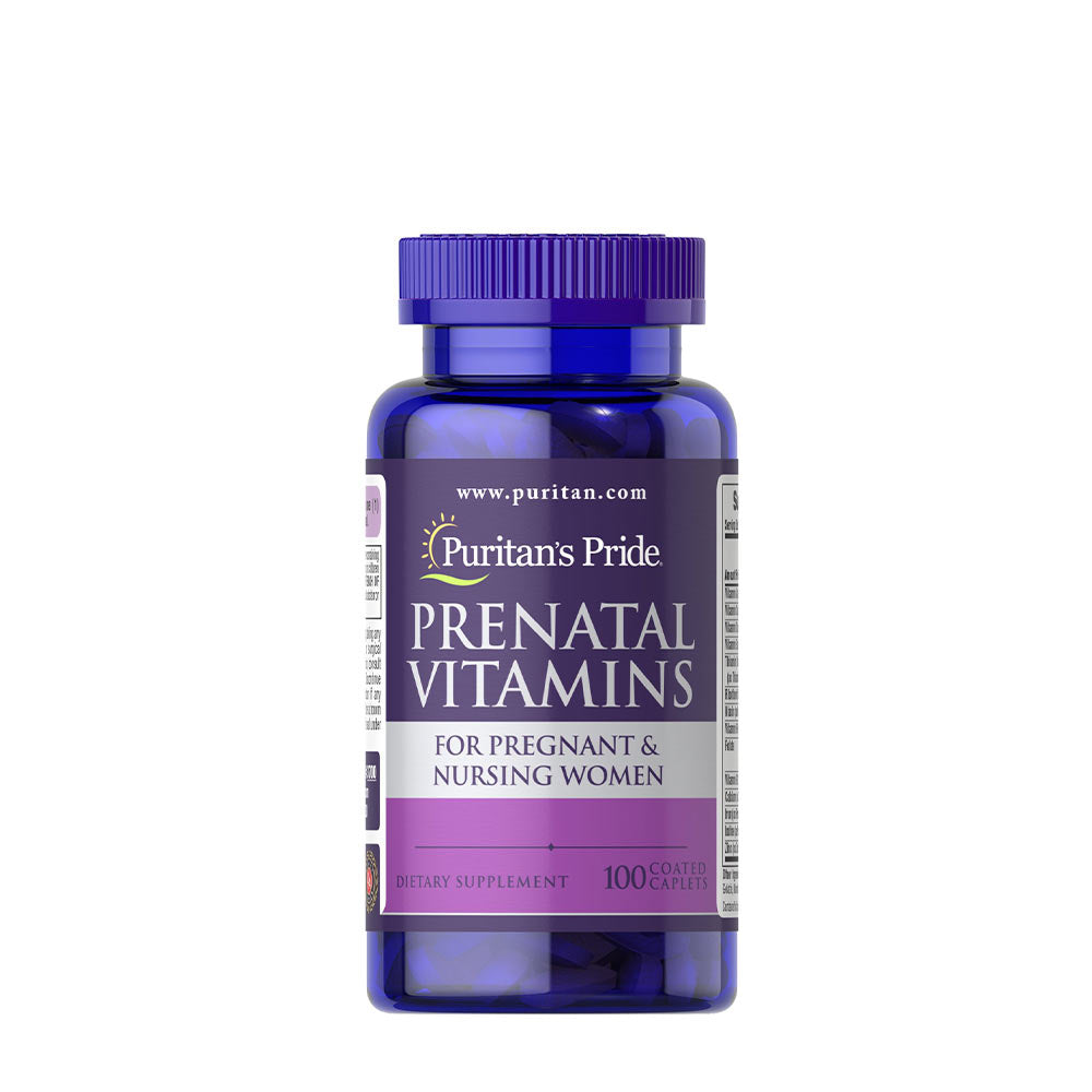 Puritan's Pride Prenatal Vitamins baksida näringsfakta