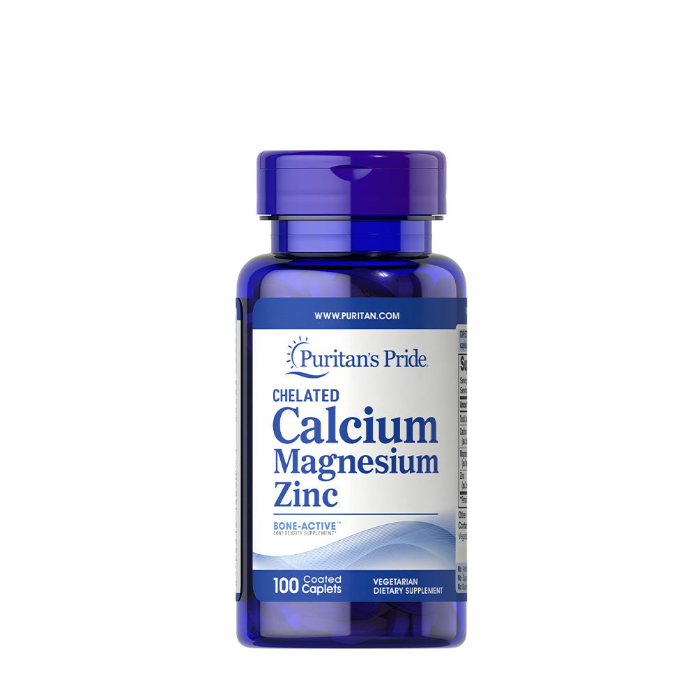 Chelated Calcium Magnesium Zinc 100 kapslar framsida