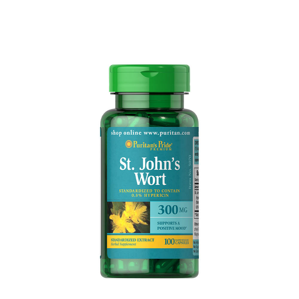 Puritan's Pride St. John's Wort baksida näringsinformation